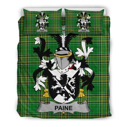 Irish Paine Coat of Arms Family Crest Ireland Bedding Set Irish National Tartan Irish County Bedding Set Duvet Covers