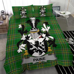 Irish Paine Coat of Arms Family Crest Ireland Bedding Set Irish National Tartan Irish County Bedding Set Duvet Covers
