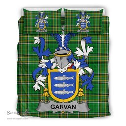 Irish Garvan or O'Garvan Coat of Arms Family Crest Ireland Bedding Set Irish National Tartan Irish County Bedding Set Duvet Covers