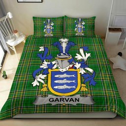 Irish Garvan or O'Garvan Coat of Arms Family Crest Ireland Bedding Set Irish National Tartan Irish County Bedding Set Duvet Covers