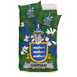 Irish Garvan or O'Garvan Coat of Arms Family Crest Ireland Bedding Set Irish National Tartan Irish County Bedding Set Duvet Covers