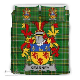 Irish Kearney or O'Kearney Coat of Arms Family Crest Ireland Bedding Set Irish National Tartan Irish County Bedding Set Duvet Covers