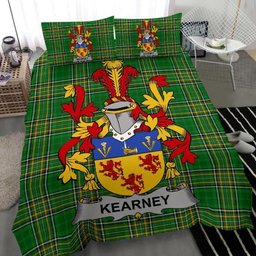 Irish Kearney or O'Kearney Coat of Arms Family Crest Ireland Bedding Set Irish National Tartan Irish County Bedding Set Duvet Covers