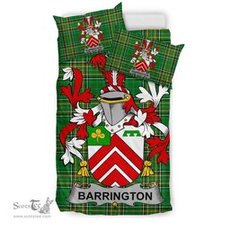 Irish Barrington Coat of Arms Family Crest Ireland Bedding Set Irish National Tartan Irish County Bedding Set Duvet Covers