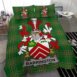 Irish Barrington Coat of Arms Family Crest Ireland Bedding Set Irish National Tartan Irish County Bedding Set Duvet Covers