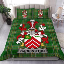Irish Barrington Coat of Arms Family Crest Ireland Bedding Set Irish National Tartan Irish County Bedding Set Duvet Covers