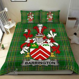 Irish Barrington Coat of Arms Family Crest Ireland Bedding Set Irish National Tartan Irish County Bedding Set Duvet Covers