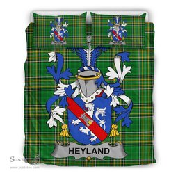 Irish Heyland Coat of Arms Family Crest Ireland Bedding Set Irish National Tartan Irish County Bedding Set Duvet Covers