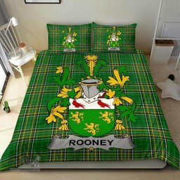 Irish Rooney or O'Rooney Coat of Arms Family Crest Ireland Bedding Set Irish National Tartan Irish County Bedding Set Duvet Covers