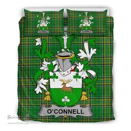 Irish Connell or O'Connell Coat of Arms Family Crest Ireland Bedding Set Irish National Tartan Irish County Bedding Set Duvet Covers