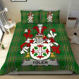 Irish Toler or Toller Coat of Arms Family Crest Ireland Bedding Set Irish National Tartan Irish County Bedding Set Duvet Covers