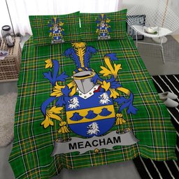 Irish Meacham Coat of Arms Family Crest Ireland Bedding Set Irish National Tartan Irish County Bedding Set Duvet Covers
