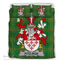 Irish Fitz-Roe Coat of Arms Family Crest Ireland Bedding Set Irish National Tartan Irish County Bedding Set Duvet Covers