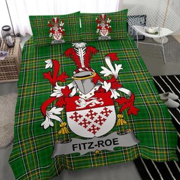 Irish Fitz-Roe Coat of Arms Family Crest Ireland Bedding Set Irish National Tartan Irish County Bedding Set Duvet Covers