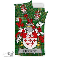 Irish Fitz-Roe Coat of Arms Family Crest Ireland Bedding Set Irish National Tartan Irish County Bedding Set Duvet Covers