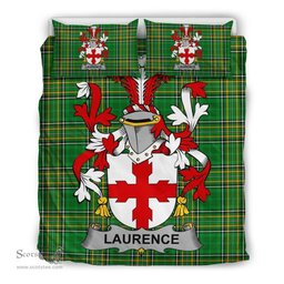 Irish Laurence Coat of Arms Family Crest Ireland Bedding Set Irish National Tartan Irish County Bedding Set Duvet Covers
