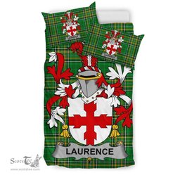 Irish Laurence Coat of Arms Family Crest Ireland Bedding Set Irish National Tartan Irish County Bedding Set Duvet Covers