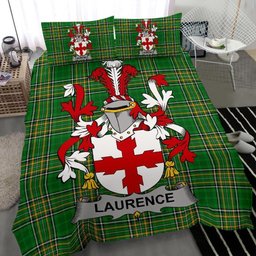 Irish Laurence Coat of Arms Family Crest Ireland Bedding Set Irish National Tartan Irish County Bedding Set Duvet Covers