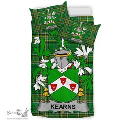 Irish Kearns or O'Kearon Coat of Arms Family Crest Ireland Bedding Set Irish National Tartan Irish County Bedding Set Duvet Covers