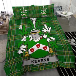 Irish Kearns or O'Kearon Coat of Arms Family Crest Ireland Bedding Set Irish National Tartan Irish County Bedding Set Duvet Covers
