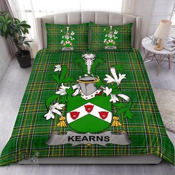 Irish Kearns or O'Kearon Coat of Arms Family Crest Ireland Bedding Set Irish National Tartan Irish County Bedding Set Duvet Covers