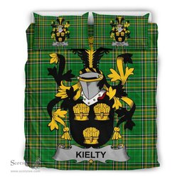 Irish Kielty ot O'Quilty Coat of Arms Family Crest Ireland Bedding Set Irish National Tartan Irish County Bedding Set Duvet Covers
