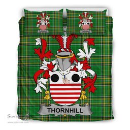 Irish Thornhill Coat of Arms Family Crest Ireland Bedding Set Irish National Tartan Irish County Bedding Set Duvet Covers