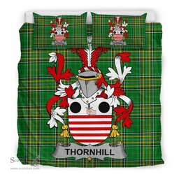 Irish Thornhill Coat of Arms Family Crest Ireland Bedding Set Irish National Tartan Irish County Bedding Set Duvet Covers