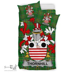 Irish Thornhill Coat of Arms Family Crest Ireland Bedding Set Irish National Tartan Irish County Bedding Set Duvet Covers