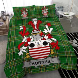 Irish Thornhill Coat of Arms Family Crest Ireland Bedding Set Irish National Tartan Irish County Bedding Set Duvet Covers