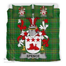 Irish Spence Coat of Arms Family Crest Ireland Bedding Set Irish National Tartan Irish County Bedding Set Duvet Covers