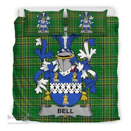 Irish Bell Coat of Arms Family Crest Ireland Bedding Set Irish National Tartan Irish County Bedding Set Duvet Covers
