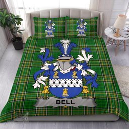 Irish Bell Coat of Arms Family Crest Ireland Bedding Set Irish National Tartan Irish County Bedding Set Duvet Covers