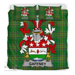 Irish Gaffney Coat of Arms Family Crest Ireland Bedding Set Irish National Tartan Irish County Bedding Set Duvet Covers
