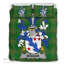 Irish Biggar Coat of Arms Family Crest Ireland Bedding Set Irish National Tartan Irish County Bedding Set Duvet Covers