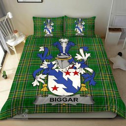 Irish Biggar Coat of Arms Family Crest Ireland Bedding Set Irish National Tartan Irish County Bedding Set Duvet Covers