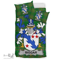 Irish Biggar Coat of Arms Family Crest Ireland Bedding Set Irish National Tartan Irish County Bedding Set Duvet Covers