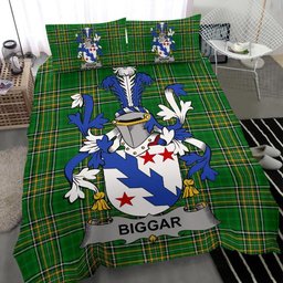 Irish Biggar Coat of Arms Family Crest Ireland Bedding Set Irish National Tartan Irish County Bedding Set Duvet Covers