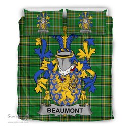 Irish Beaumont Coat of Arms Family Crest Ireland Bedding Set Irish National Tartan Irish County Bedding Set Duvet Covers