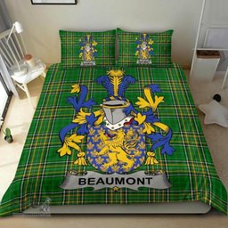 Irish Beaumont Coat of Arms Family Crest Ireland Bedding Set Irish National Tartan Irish County Bedding Set Duvet Covers