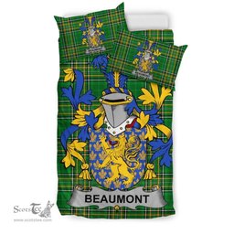 Irish Beaumont Coat of Arms Family Crest Ireland Bedding Set Irish National Tartan Irish County Bedding Set Duvet Covers