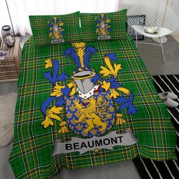 Irish Beaumont Coat of Arms Family Crest Ireland Bedding Set Irish National Tartan Irish County Bedding Set Duvet Covers