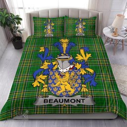 Irish Beaumont Coat of Arms Family Crest Ireland Bedding Set Irish National Tartan Irish County Bedding Set Duvet Covers