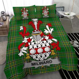 Irish Milward Coat of Arms Family Crest Ireland Bedding Set Irish National Tartan Irish County Bedding Set Duvet Covers