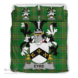 Irish Eyre Coat of Arms Family Crest Ireland Bedding Set Irish National Tartan Irish County Bedding Set Duvet Covers