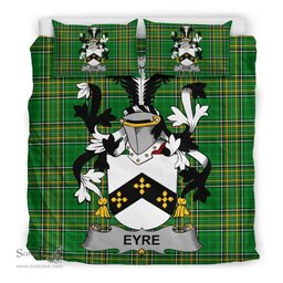 Irish Eyre Coat of Arms Family Crest Ireland Bedding Set Irish National Tartan Irish County Bedding Set Duvet Covers