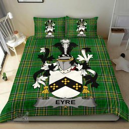 Irish Eyre Coat of Arms Family Crest Ireland Bedding Set Irish National Tartan Irish County Bedding Set Duvet Covers