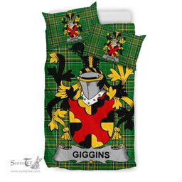 Irish Giggins Coat of Arms Family Crest Ireland Bedding Set Irish National Tartan Irish County Bedding Set Duvet Covers