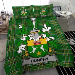 Irish Dunphy (Middle Temple - Burke's) Coat of Arms Family Crest Ireland Bedding Set Irish National Tartan Irish County Bedding Set Duvet Covers