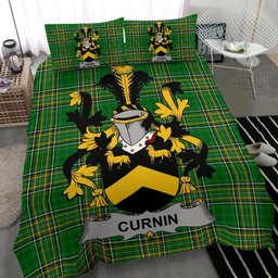 Irish Curnin or O'Curneen Coat of Arms Family Crest Ireland Bedding Set Irish National Tartan Irish County Bedding Set Duvet Covers
